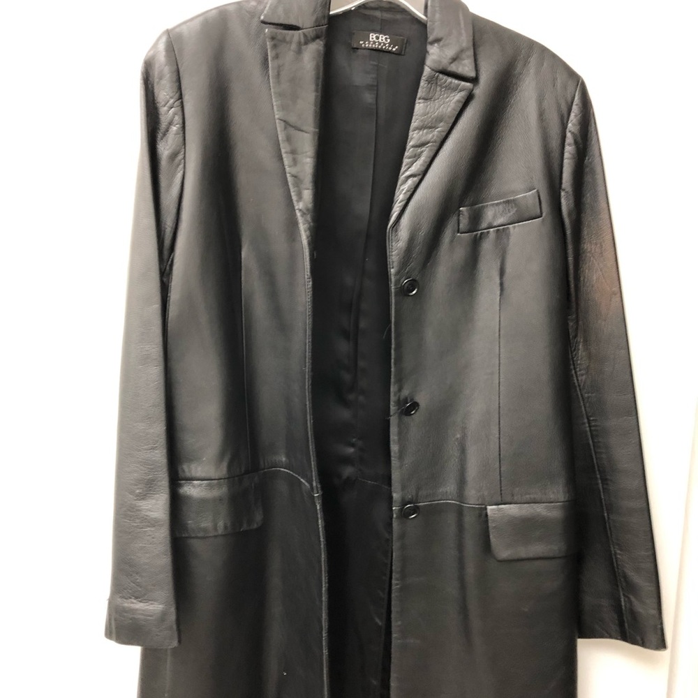 BCBG Black Leather Jacket Preowned